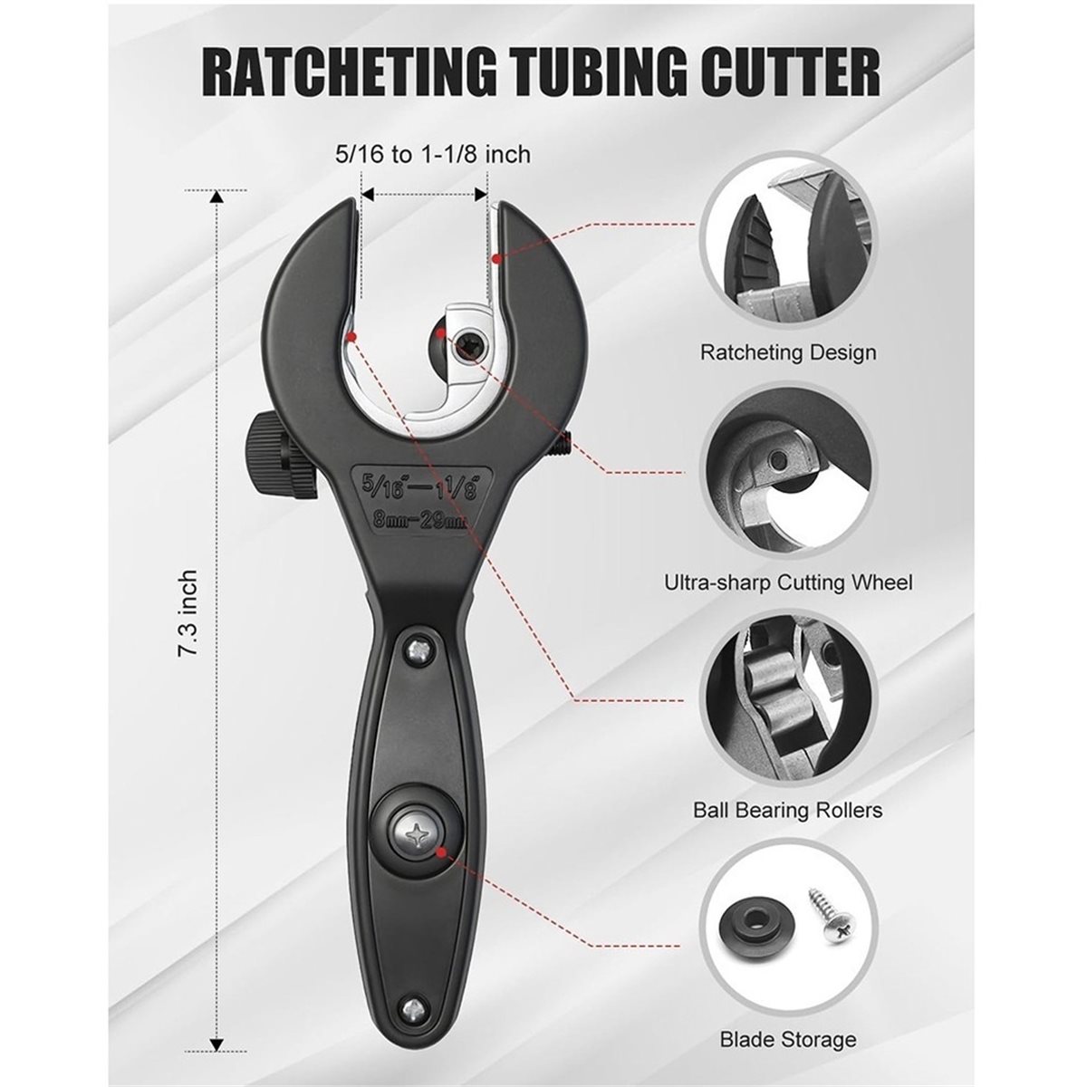 Pipe Cutter Ratchet - Ratcheting Pipe Cutter Tool Kit Tubing